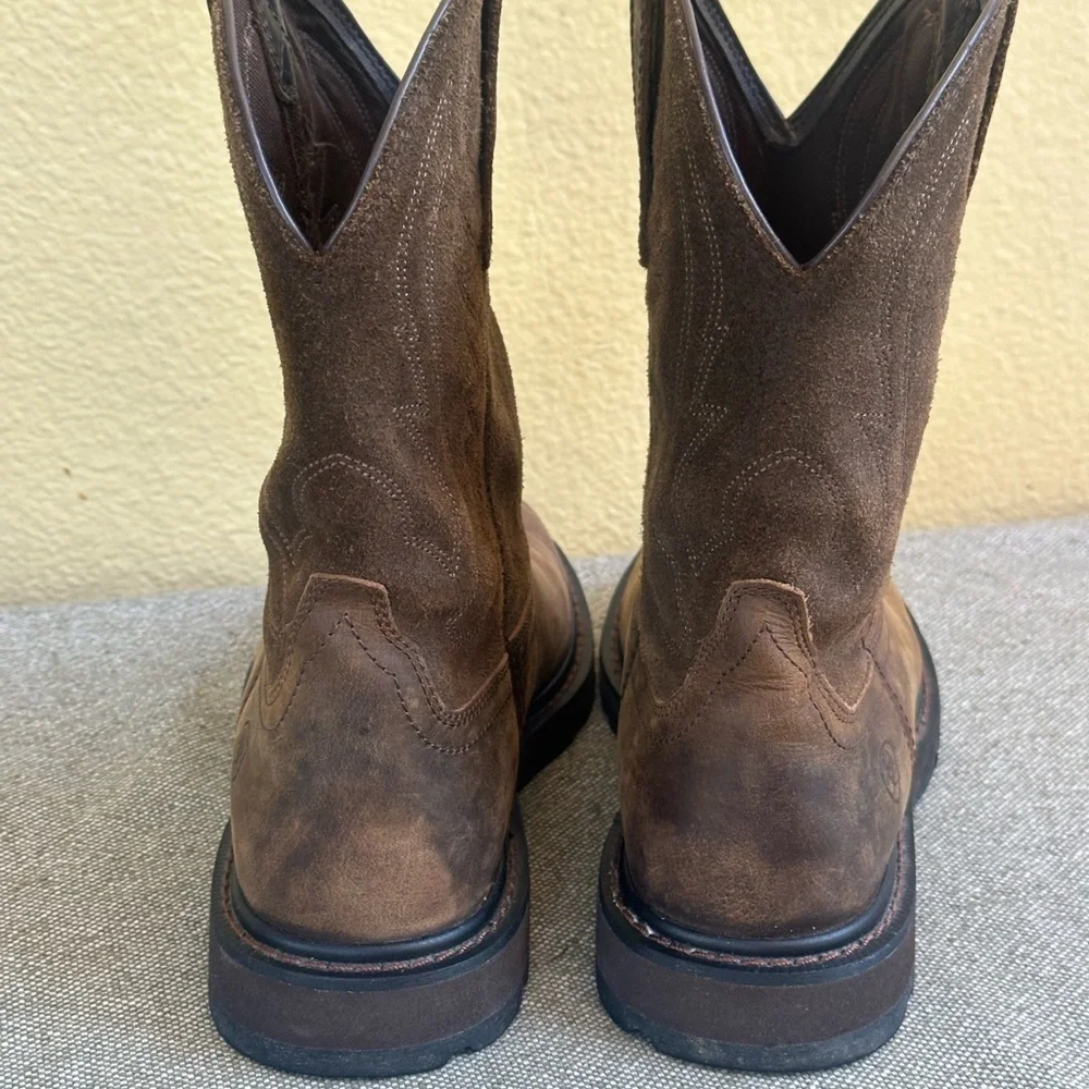 Ariat “Groundbreaker” Pull-On
Work Boots In Distressed Brown Men’s Size 7.5D EUC - Picture 6 of 10